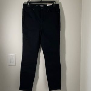 NWT Style & Co Black High Rise Ankle Jean